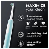 ORAL-B Pro 1 Electric Toothbrushes For Adults & Sensitivity & Gum Calm Toothpaste, Mothers Day Gifts For Her / Him, 1 Handle, 1 Toothbrush Head, With 3D Cleaning, 2 Pin UK Plug, 650, Blue