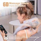 MASGRE Neck Massager for Pain Relief Deep Tissue, Massager for Neck and Shoulder Pain, Cordless Neck Massager with Heat, Shiatsu Back Shoulder and Neck Massager for Cervical Leg, Ideal Gifts