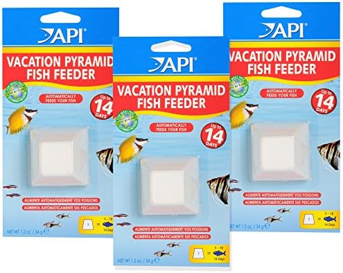 API Vacation Pyramid Fish Feeder 14-Day 1.2-Ounce Automatic Fish Feeder (3-Pack)