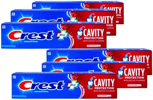 Colgate Cavity Protection Fluoride Toothpaste Regular Flavor - 8 oz, Pack of 6