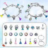 Advent Calendar 2024,Princess Christmas Countdown Calendar Frozen 24 Days with DIY Charm Bracelet Surprise Making Kit Creative Gifts for Girls Teens Kids Toddler