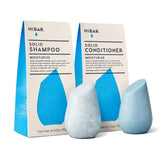 HiBAR Moisturize Bar Shampoo and Conditioner Set - Ideal for Dry, Thick Hair, Made with Rice Water for Hair Growth, All Natural, Nourish, Hydrate with Coconut Oil & Rice Water & Approved for Travel