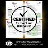 RAINBOW SYMPHONY Clip-on Solar Eclipse Glasses, CE & ISO Certified, Safe for Direct Sun Viewing, Made in USA, Bonus 2 Paper Eclipse Shades