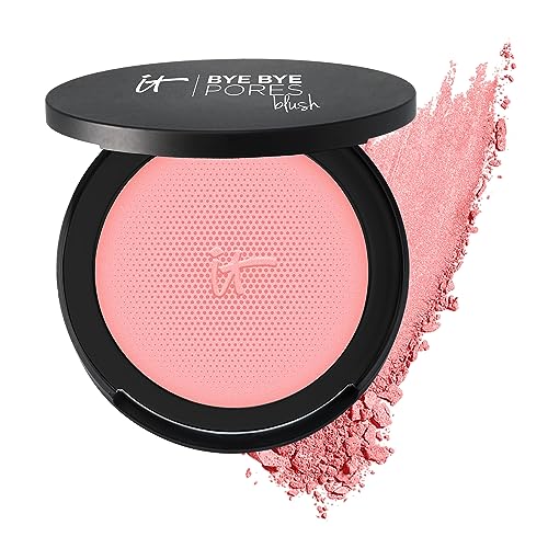 IT Cosmetics Bye Bye Pores Blush - Sheer, Buildable Color - Diffuses the Look of Pores & Imperfections - With Silk, Hydrolyzed Collagen, Peptides & Antioxidants - 0.192 oz