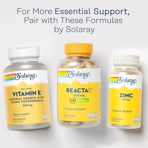 SOLARAY Vitamin E 400 IU (268mg), Dry Form - Natural Source, Mixed Tocopherols Vitamin E - Antioxidant Supplement, PMS and Menopause Support - 60-Day Guarantee, Lab Verified - 100 Serv, 100 Capsules