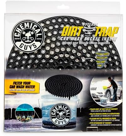 Chemical Guys DIRTTRAP01 Cyclone Dirt Trap Car Wash Bucket Insert Car Wash Filter Removes Dirt and Debris While You Wash (Black) 12" Diameter Great For Washing Cars, Trucks, SUVs, RVs & More