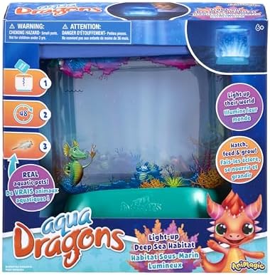 Animagic Aqua Dragons Light-Up Deep Sea Habitat | Build an Aquatic Ecosystem, Watch Prehistoric Pets Hatch & Grow Science Kit | Ages 6+ (Packaging may vary)