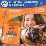 ZenBites 12-in-1 Dog Vitamins & Probiotics 120 Soft Chews - Organic Multivitamin with Glucosamine for Dogs - Joint Support Supplement for Dogs of All Ages,Sizes, & Breeds,Supports Skin,Heart,Immunity