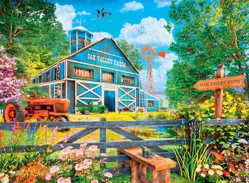 Buffalo Games - Dominic Davison - Oak Valley Farm - 1000 Piece Jigsaw Puzzle for Adults -Challenging Puzzle Perfect for Game Nights - Finished Size is 26.75 x 19.75