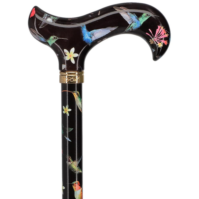 Royal RC Canes Flight of The Hummingbird - Designer Pattern Walking Cane Adjustable - Aluminum Shaft - Stylish Canes for Women and Men Stability - Seniors Walking Stick