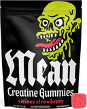 Mean Creatine Monohydrate Gummies - 30 Servings Strawberry, Sugar Free, Micronized, Vegan & Keto - Creatine Monohydrate Gummies for Men & Women - Convenient, Tasty, Fast Absorbing - 120 Count
