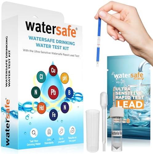 The Original Water Testing Kit for Drinking Water, Well and Tap Water, Sensitive Lead in Water Test, Bacteria, Hardness, pH, Nitrates, Easy Instructions, Lab-Accurate Results, 1 Kit