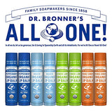 Dr. Bronner's - Organic Lip Balm Variety Peppermint, Orange Ginger, Naked, Lemon Lime) - Made with Organic Beeswax and Avocado Oil, For Dry Lips, Hands, Chin or Cheeks, 0.15 Ounce (Pack of 4)