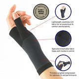 Neo-G Wrist and Thumb Support for Arthritis, Joint Pain, Tendonitis, Sprain - Wrist Brace Wrist Compression Hand Support - S - Black