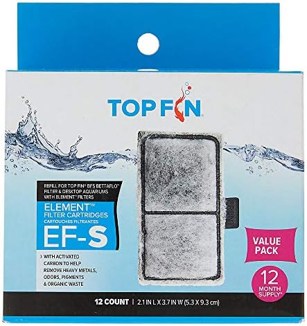 Top Fin EF-S Element Filter Cartridge Value Pack 12 Month Supply 2.1 in X 3.7 in
