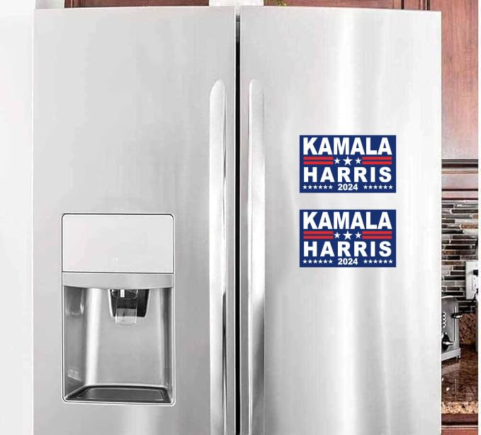 Kamala Harris 2024 President Campaign Car Magnet Bumper Magnet Truck Magnet Fridge Magnetic 6-inch by 4-inch 2PCS