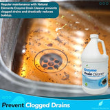 Natural Elements Enzyme Drain Cleaner | Digest Grease, Fats, and Paper Buildup in Drains, Septic Tanks, Grease Traps, Pipes (1 Gallon)