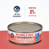 Bumble Bee Skinless & Boneless Canned Pink Salmon in Water, 5 oz Cans (Pack of 12) - Premium Wild Caught Salmon for Sandwiches & Recipes - 20g Protein per Serving - Gluten Free, Kosher, MSC Certified