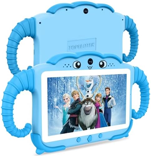 Kids Tablet 7IN Tablet for Kids 3-7 Toddler Tablet, Tablet for Toddler Learning Tablet Kids 32GB with Educational Games, GMS, Parent Controls, WiFi Kids Learning Tablet Toddler Boy Girl (Blue)
