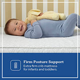 Sealy Perfect Rest Premium Firm Hypoallergenic Baby Crib Mattress & Toddler Bed Mattress, Waterproof Baby Mattress, 150 Coils, Air Quality Certified, Made in USA, 52"x28"