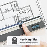 HOZO NeoReading Kit, Modular Accessory Compatible with NeoRuler.Including an Extra NeoPointer and A NeoMagnifier(with Guide Line) for Detailed Reading