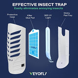 VEYOFLY - 1 Replacement Lamp, Insect Trap, Insect Catcher, Indoor Fly Trap, Indoor Flea Trap, Home Safer, Mosquito & Indoor Fly Trap & Sticky Glue, Moth Fly (Device is not Included)