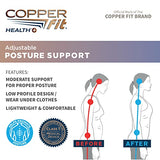 Copper Fit Health Unisex Posture Support, Adjustable,Black