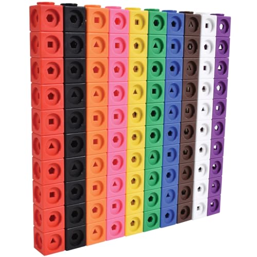 edxeducation Math Cubes | Set of 100 | Linking Cubes | Early Math Manipulative | Practice Counting, Sorting and Sequencing