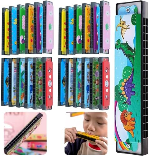 24 Pcs Kids Harmonica Party Favors - Perfect for Birthday Parties, Goodie Bags, and Gifts for Toddlers