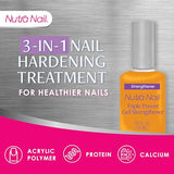 Nutra Nail Triple Power Gel Treatment – Instant 3-in-1 Protective, Nourishing & Strengthening Lacquer for Weak Nails