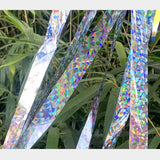 Bird Scare Ribbon Double Sided Holographic Reflective Ribbon Tape to Keep Away Woodpecker, Pigeon, Hawks, Grackles Bird (0.9in x 260ft)