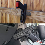 GUNHOLD Gun Magnet - Magnetic Gun Mount & Car Holster - HQ Rubber Coated 45 lbs Firearm Accessories. Install in Your car, Truck, Wall, Vault, Bedside, Doorway, Desk, Table