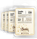 Shortie's Candle Company Vanilla Bean Wax Melts Bulk Pack - Formula 117-4 Highly Scented 3 Oz. Bars (12 Oz. Total) - Made with Natural Oils - Bakery & Food Air Freshener Cubes Collection