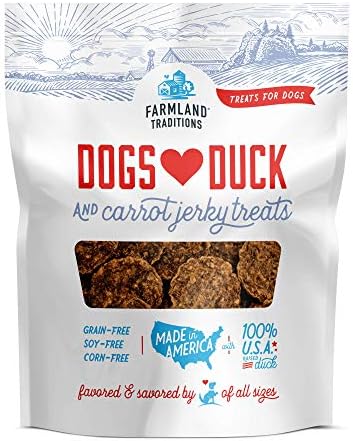Farmland Traditions Filler Free Dogs Love Duck & Carrot Premium Jerky Treats. (13.5 oz)