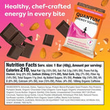 Quantum Energy Square: Energy Bar with Caffeine & 10g Protein. Delicious Healthy Snack On The Go. (Vegan, Gluten-free, Soy-free, Dairy-free). Flavor: Dark Chocolate Pink Himalayan Salt 8Pk