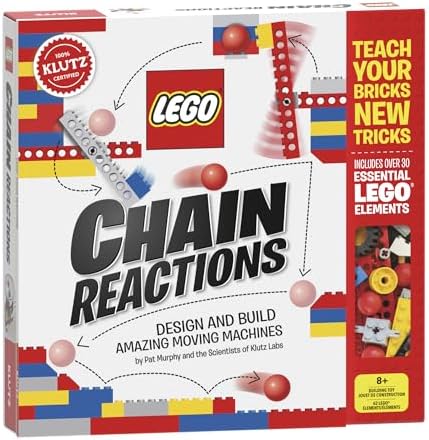 LEGO Chain Reactions (Klutz Science/STEM Activity Kit), 9" Length x 1.06" Width x 10" Height