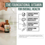 Organic Vitamin D3 10,000 IU - Plant D3, Vegan, Max Strength Sublingual Liquid D3 Drops - 200% Higher Absorption, 100% Plant-Based Cholecalciferol Form & Vegan D3, Adjustable Dosing (30 Servings)