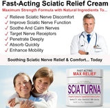 NUTURNA Sciatica Nerve Cream - Maximum Strength Comfort Cream for Feet, Hands, Legs, Toes, Back - Natural Ultra Strength Arnica, MSM, Menthol, Soothing Comfort, Medium 2 Oz