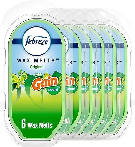 Febreze Wax Melts, Wax Melt Warmer Cubes, Wax Warmer Cubes, Gain Original Scent, 6 packs, 6 cubes each, Air Freshener