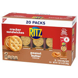 RITZ Peanut Butter Sandwich Crackers, 20 Snack Packs (6 Crackers Per Pack)