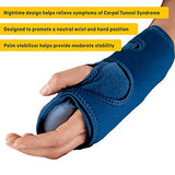 FUTURO Night Wrist Support, Left or Right, Adjustable, Helps Provide Nighttime Relief of Carpel Tunnel Symptoms, Made of Breathable Material, Easy-to-Use Sleeve Design, One Size Fits Most (48462ENR)