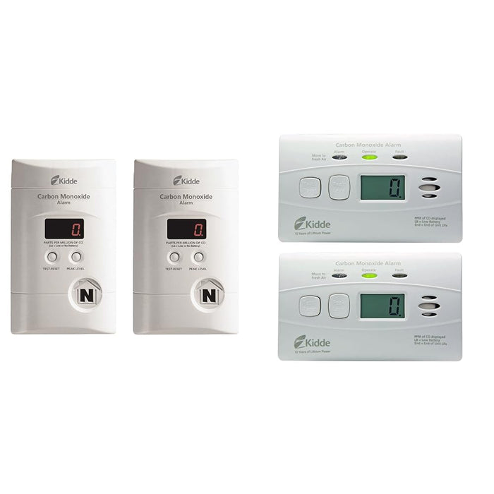 Kidde 2-Pack Plug-in and 10-Year Battery Carbon Monoxide Detectors with Digital Display