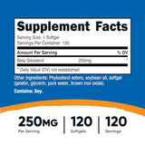 Nutricost Beta Sitosterol 120 Softgels, 250mg - Non-GMO, Gluten Free Supplement