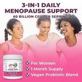 MaryRuth Organics 3-in-1 Menopause Supplement for Women, Hormonone Balance & Estrogen Supplement, 21 Probiotic Strains Prebiotic & Postbiotic, Vegan, Gluten Free| 0.5 Ounces