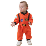 Baby Astronaut Costumes, Unisex Toddler Space Suit, Halloween Dress Up Romper Pilot Costume(Orange,2-3 Years Old)