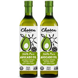 Chosen Foods 100% Pure Avocado Oil, Keto and Paleo Diet Friendly, Kosher Oil for Baking, High-Heat Cooking, Frying, Homemade Sauces, Dressings and Marinades (1 liter, 2 Pack)