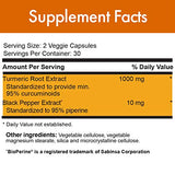 Stop Aging Now - Curcumin2K Formula with BioPerine Black Pepper Extract for Up to 2000% Greater Absorption - 60 Veggie Caps