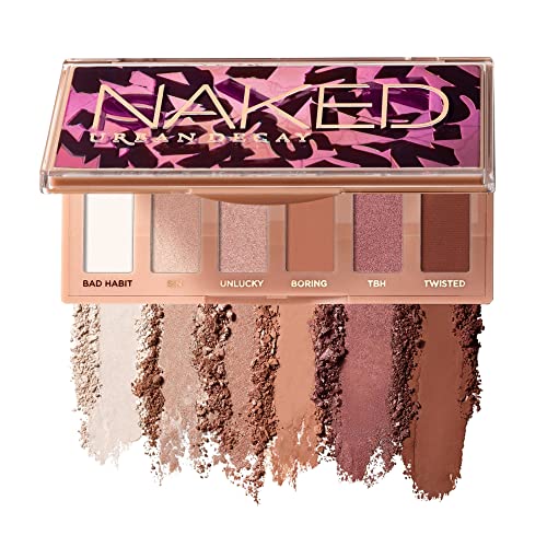 Urban Decay Naked Mini Eyeshadow Palette, 6 Multi-use Shades, Ultra-Blendable, Long-lasting Wear, Crease-free, Matte Shimmer or Metallic Colors, Travel Mini Palette