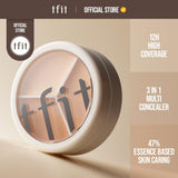 TFIT Cover Up Pro Concealer Palette - 3-in-1 Full Coverage Color Correcting Cream (Hydrating, 01 Neutral, 0.52 Oz) for Dark Circles, Spots, Puffiness - High Coverage Eye Corrector for All Skin Tones