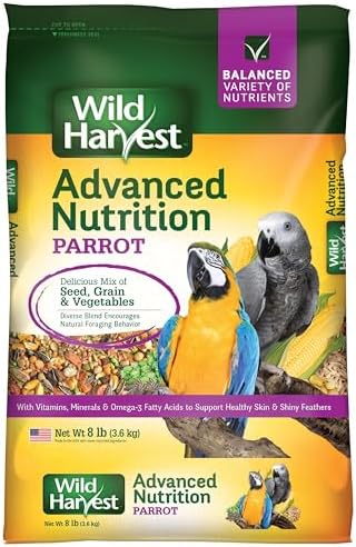 Wild Harvest Advanced Nutrition Parrot 8 Pound Bag,White